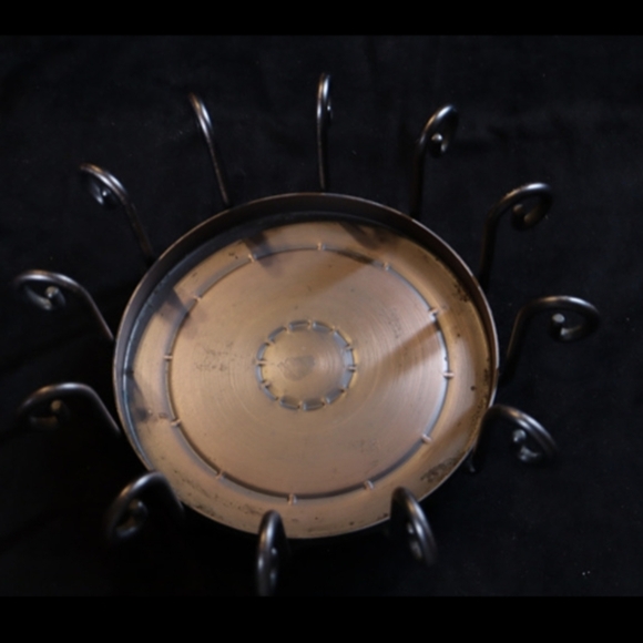 PartyLite Cordova Bronze Metal Scroll Footed Candle Holder up to 6.75" Wide - Picture 2 of 7